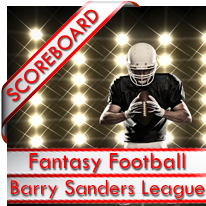 NFL Keeper Leagues Barry Sanders Scoreboard