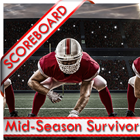 NFL Mid Season Survivor Scoreboard